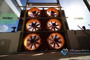 6 Fan Retrotec Blower Door setup - Efficiency Matrix Commercial Blower Door setup.