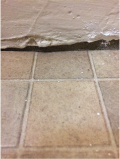 gap in bottom of wall