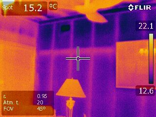 No wall insulation Thermal image - Efficiency Matrix Lack of wall insulation