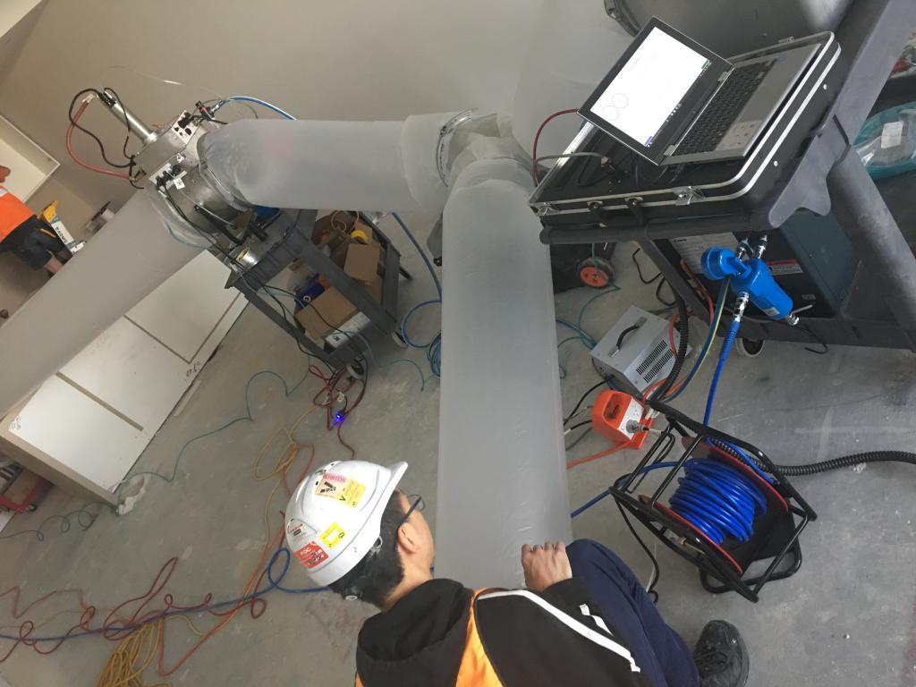 Efficiency Matrix doing an eCAULKair sealing up of ductwork