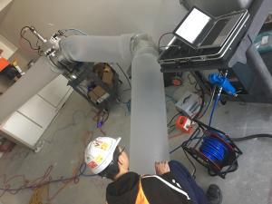 Efficiency Matrix doing an eCAULKair sealing up of ductwork