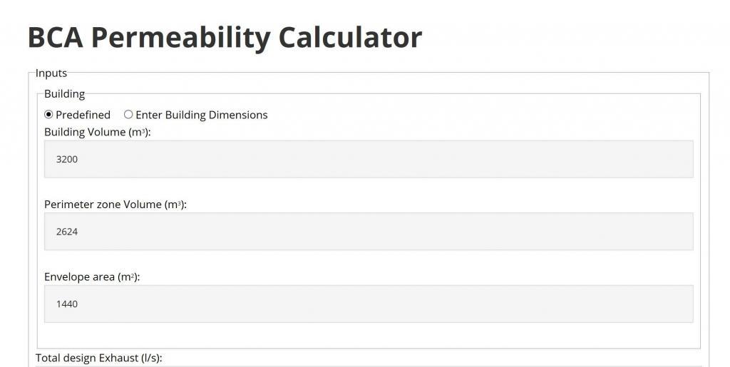 BCA Permeability calc screenshot