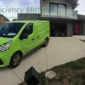 Blower door testing a home. - Efficiency Matrix ncc2019 air tightness tesitng