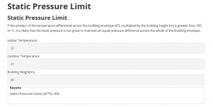Static Pressure Limit Calculator